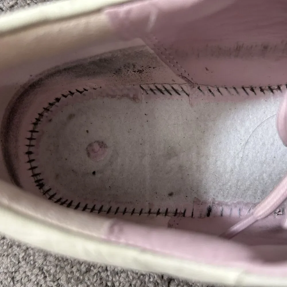 ECCO Flexure T-Cap Low Woman’s Size 39 White Rose Pink Leather Shoes No Insoles